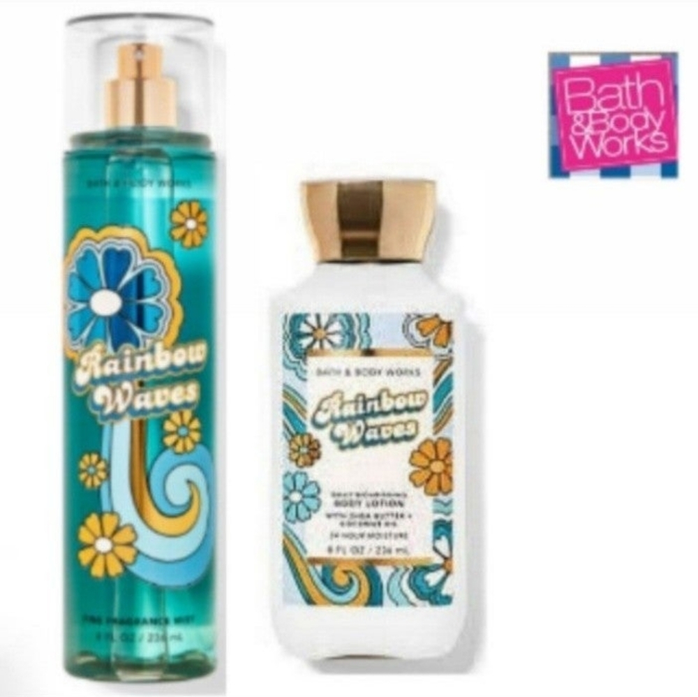 Bath and Body Works Rainbow Waves Body Care Set